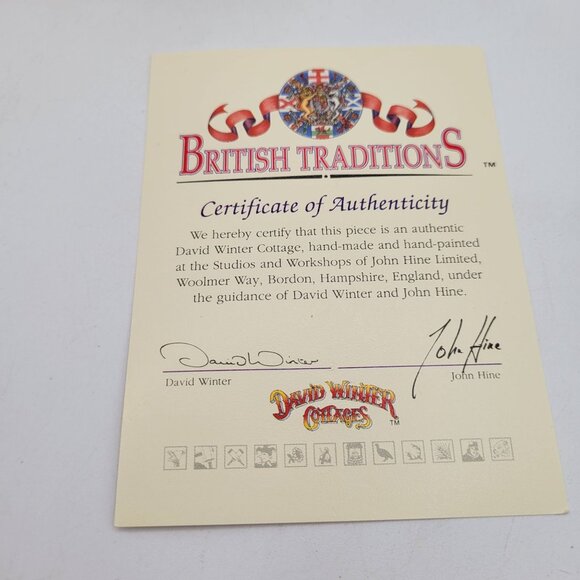 Vintage David Winter Cottages British Traditions Nov GUY FAWKES w Box COA - Picture 10 of 12
